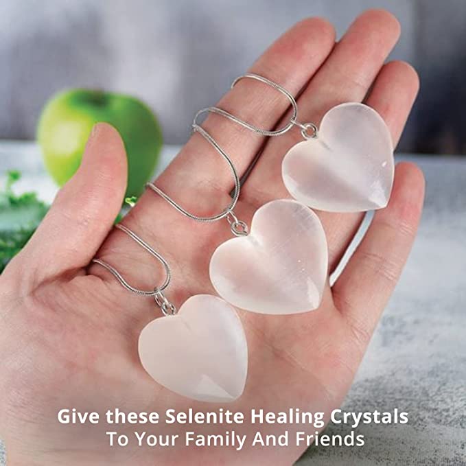 Selenite Crystal Heart